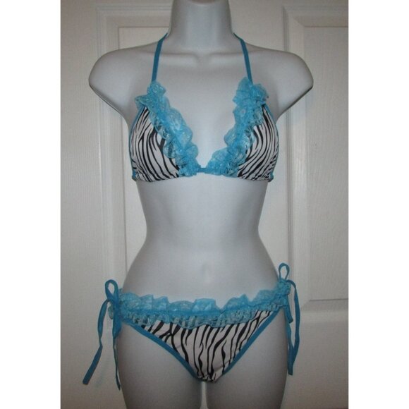 Sheer Animal Print String Bikini / Bra Panty Sets - NEW - Picture 8 of 10